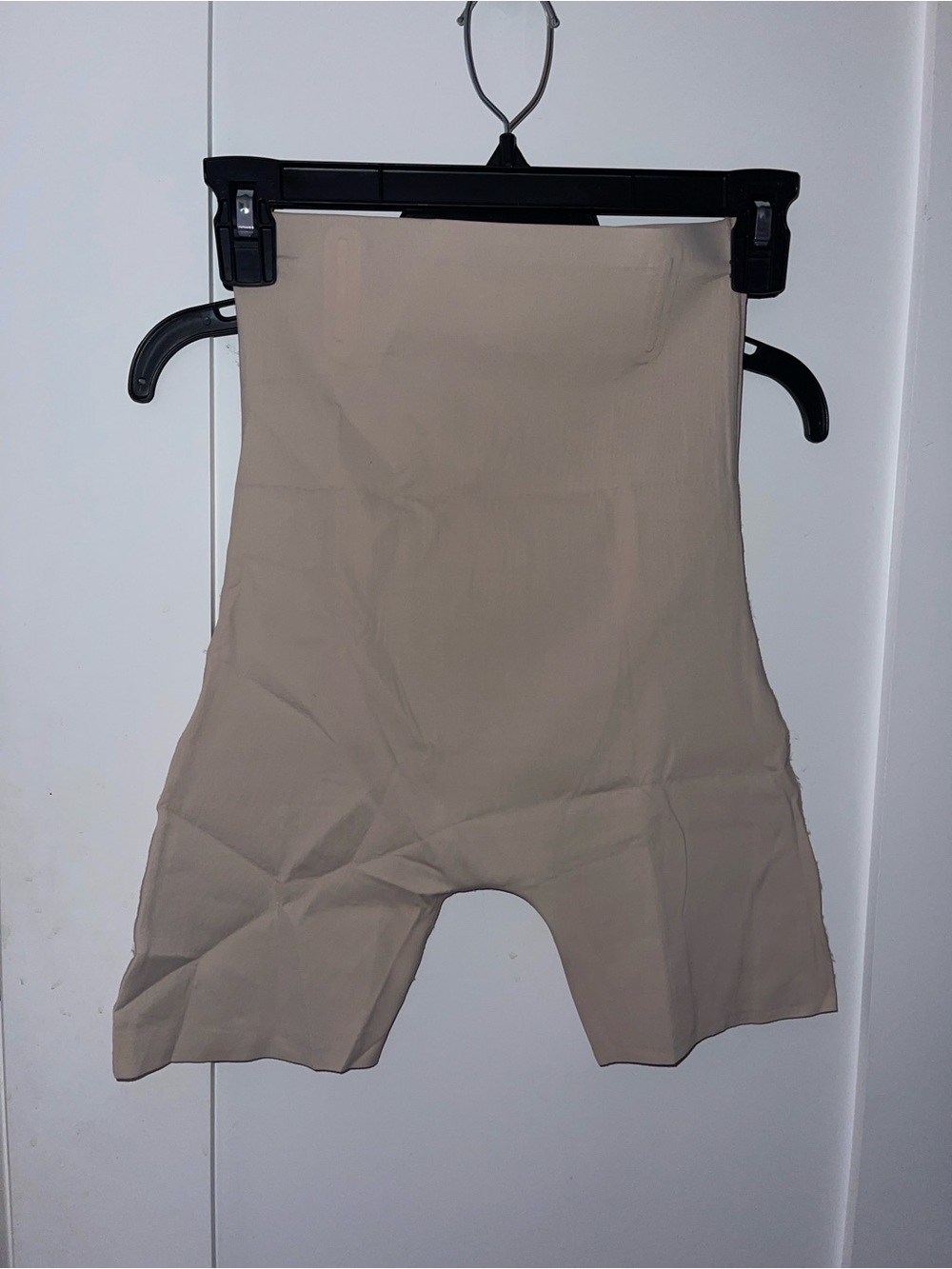 High-Waist Beige Shaping Shorts
